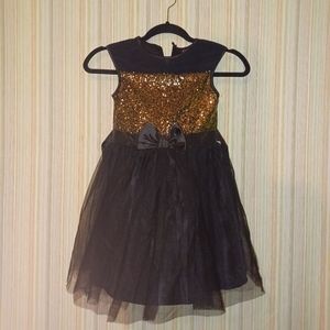 Lilt girls black glitter flowy dress size 3/4